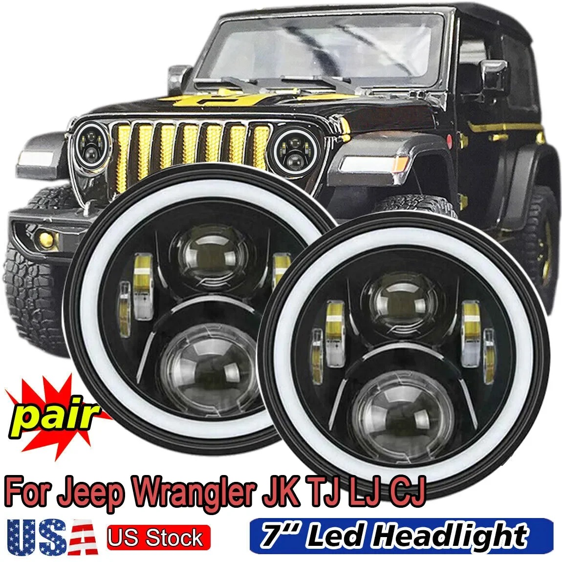 Universal Headlight Led 7 Inch