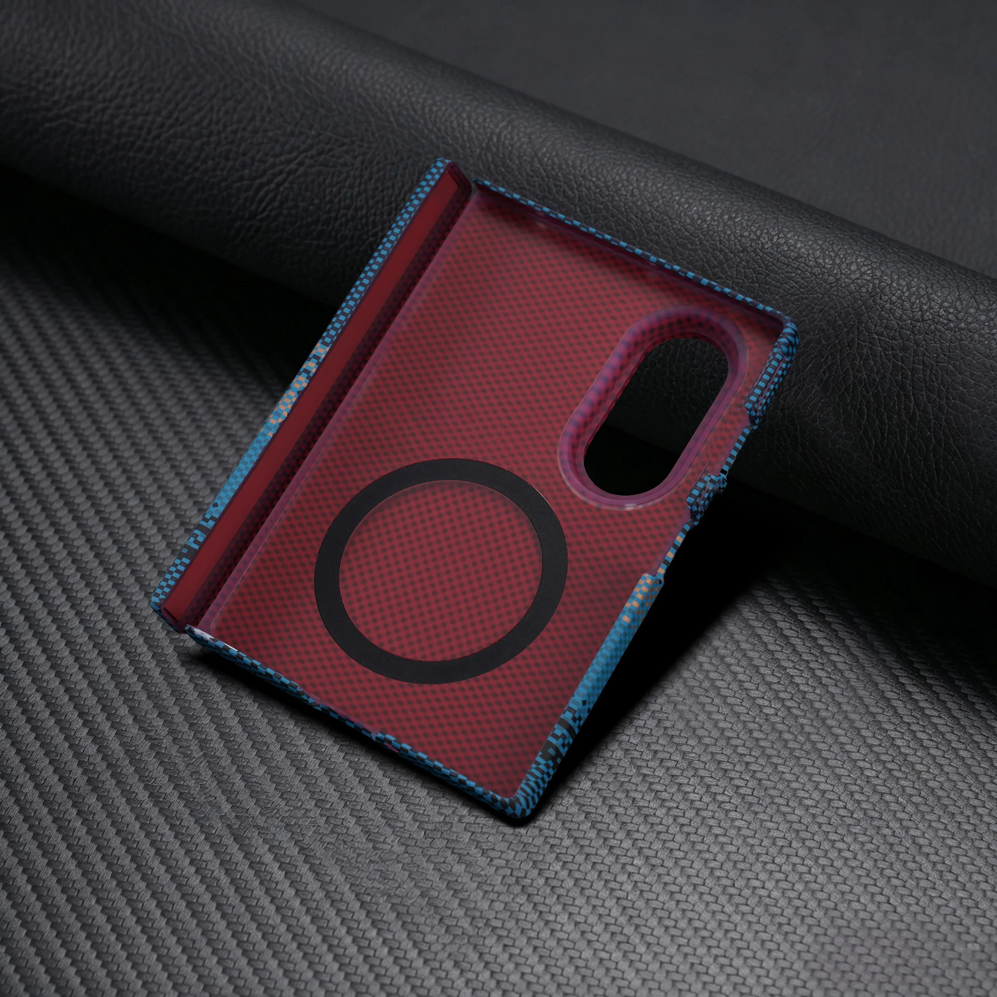 Premium Carbon Fiber MagSafe Protective Case with Hard PC and Hinge Film