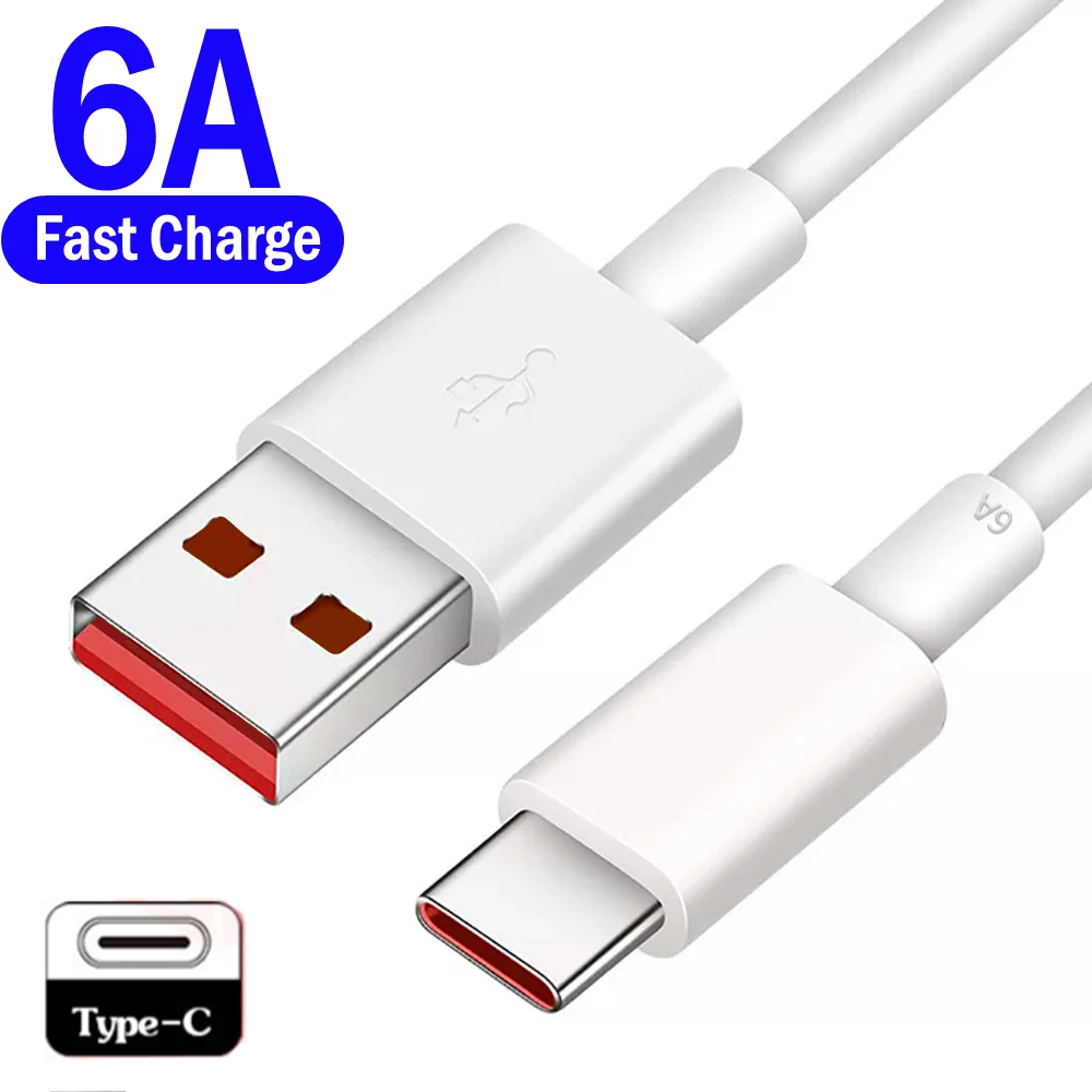 6A Usb Tipo C Cavo Per Huawei Mate 40 P40Pro Supercharge 66W Ricarica Rapida Usb-C Cavo Dati Del Caricatore Per Huawei Xiaomi Realme