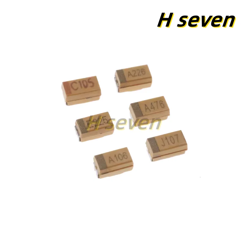 10pcs 10v 16v 20v 25v 35v 50v 10uf 106k a b c d e 3216 3528 6032 7343 10% smd 106a 106c 106d 106e 106v 106t tantalum capacitor 10pcs 1206 SMD Tantalum Capacitor 3216 A Type 10UF(106)±20% 10V CA45-A010M106T A106