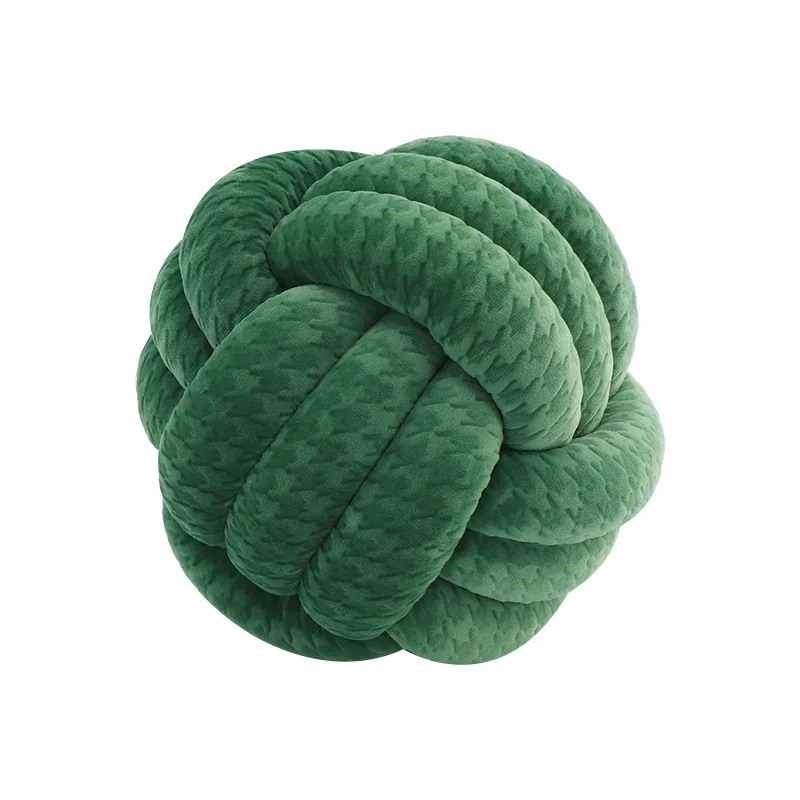 Knot Pillow Ball Round Throw Pillows Home Decor Cushion Decorative Aesthetic Throw Pillows，Lambswool White 14inch 4
