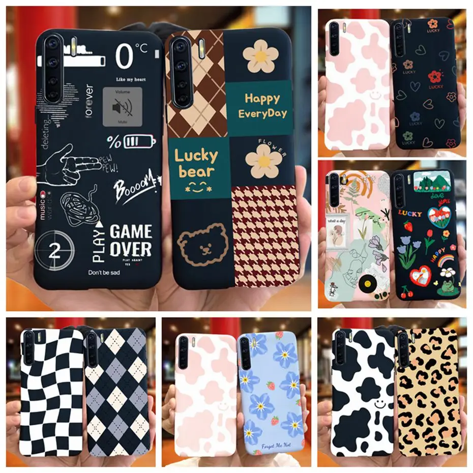 Per Oppo A91 Case Oppo F15 Cph2001 Cph2021 Lovely Printing Jelly Silicone Soft Phone Cover Posteriore Custodie Per Oppo Reno3 Cph2043