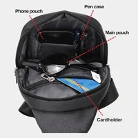 SWISS hommes sacs de poitrine loisirs de plein air sac à bandoulière étanche grand espace sac de poitrine hommes pratique sac à bandoulière Durable 3