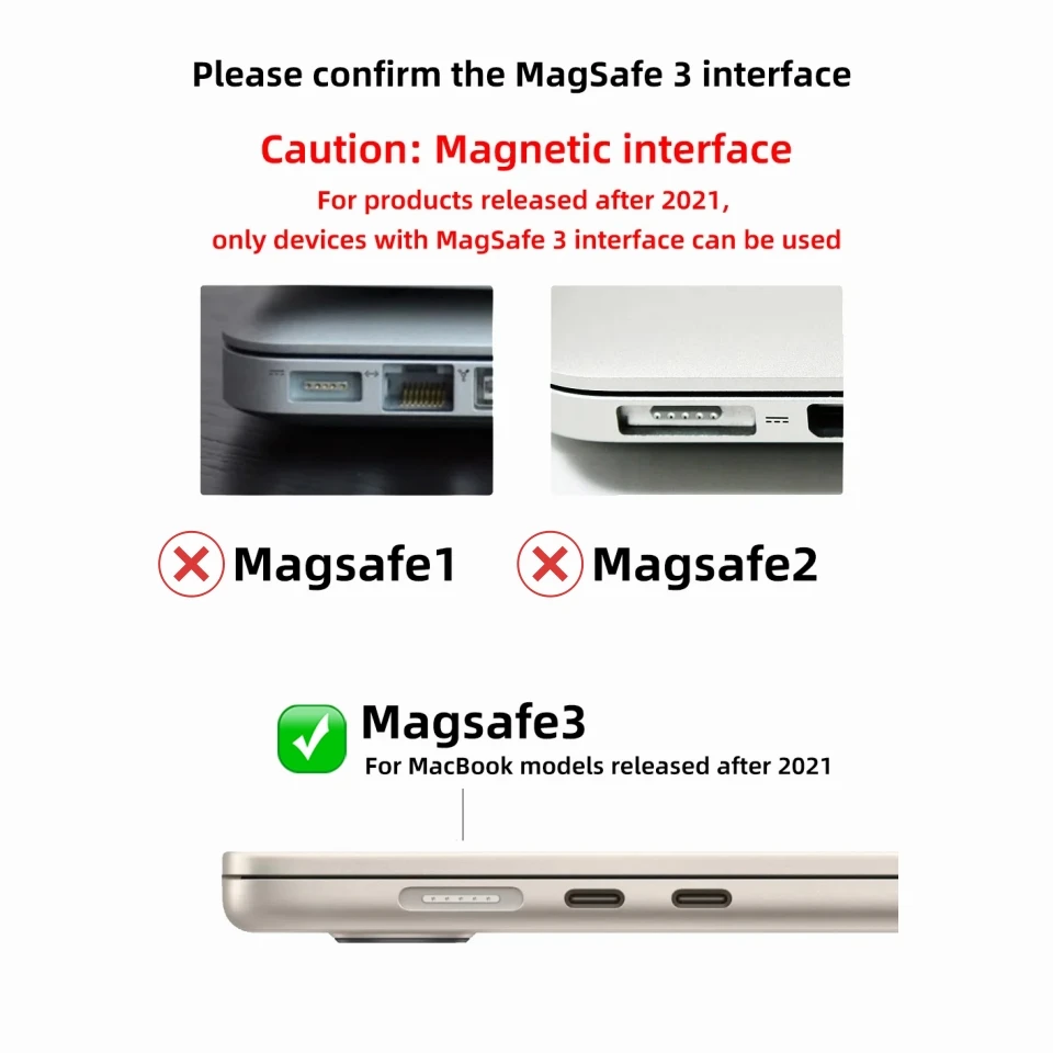 2026년형 PD 100W 타입-C to MagSafe 3 마그네틱 고속 충전 어댑터 (맥북 에어/프로 M1 M2 M3 M4 M5 호환)