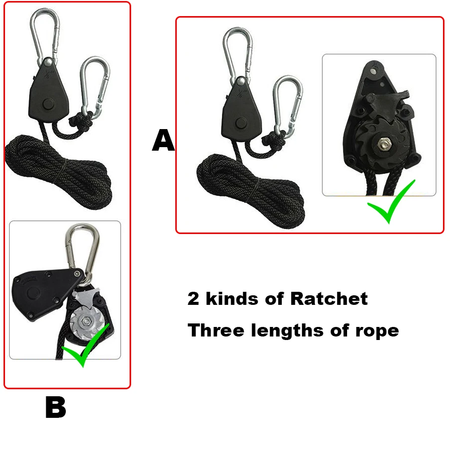 1/8 Camping Tent Hook Tension Rope Fastener Ratchet Hangers