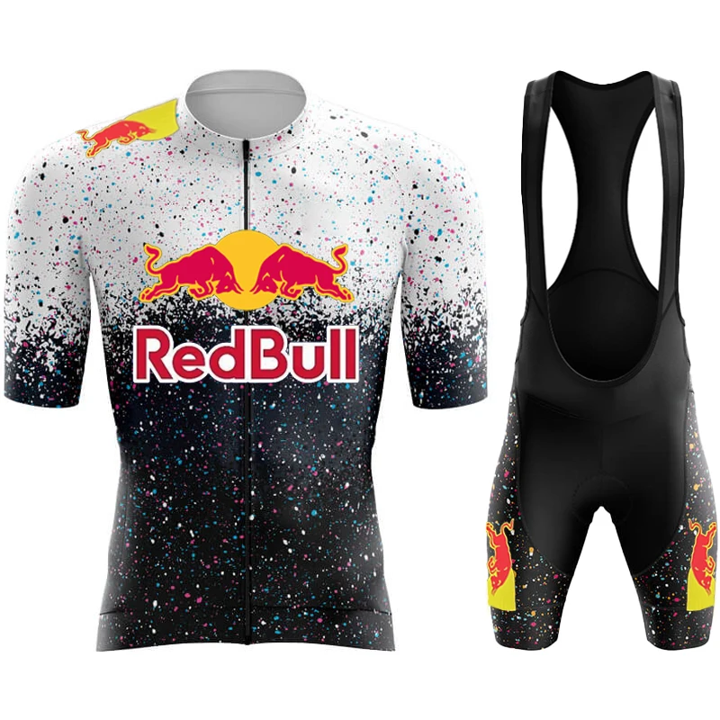Men's Mtb Cycling Pants Equipment Man 2024 Bib Bikes Red Bull Bike Clothing Jerseys Team Jersey Set Shorts Laser Cut Costume Gel 3