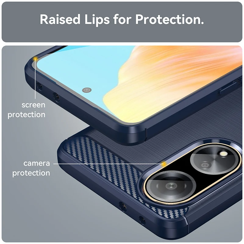Shockproof Carbon Fiber Silicone Armor Phone Case