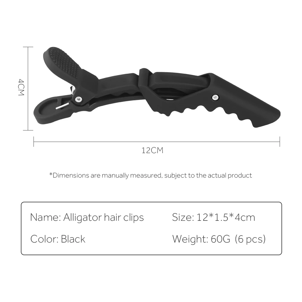 Hair Clips Claw Section Alligator Clamps For Salon Styling Women 6pcs/lot