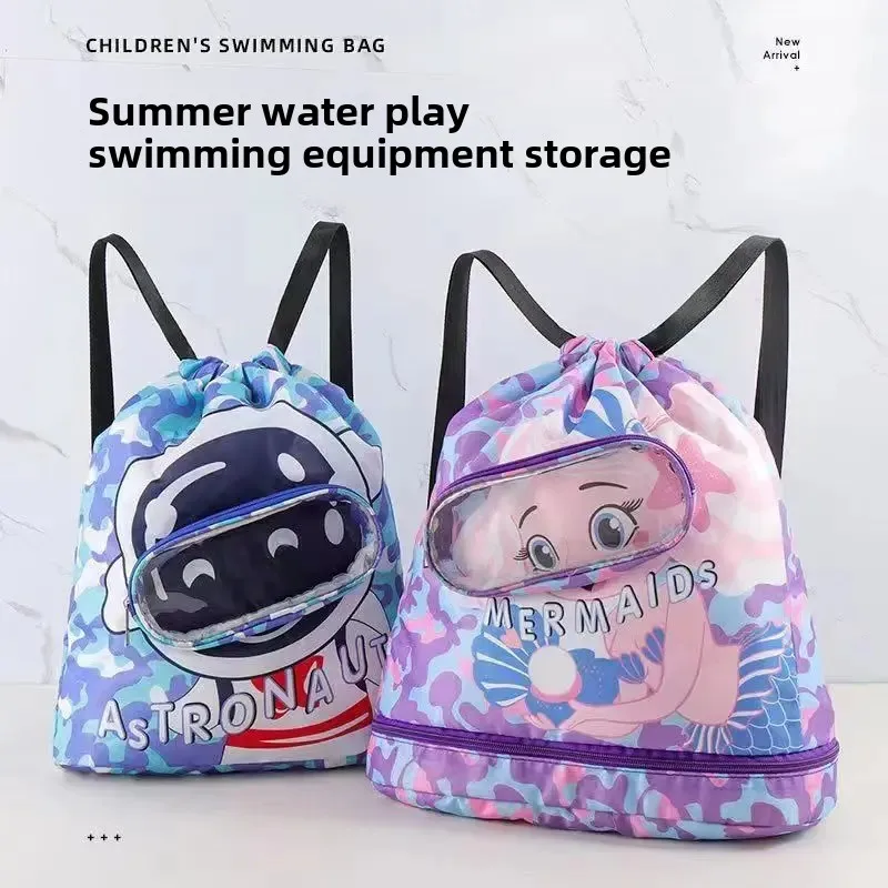 New Large Capacity Children's Swimming Bag Wet And Dry Separation Portable Swimming Equipment Storage Bag Fitness Travel