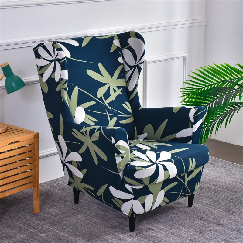 Floral Wing Chair Cover 61 Chair And Sofa Covers