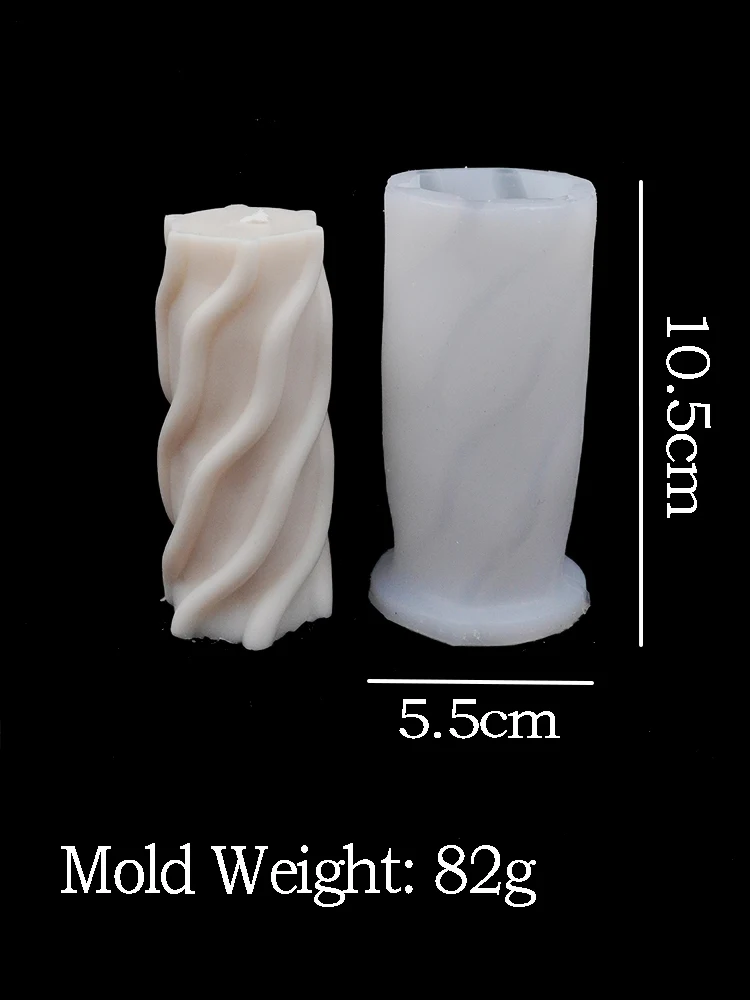 Wavy Stripe Silicone Candle Mold for DIY Handmade Scented Candles