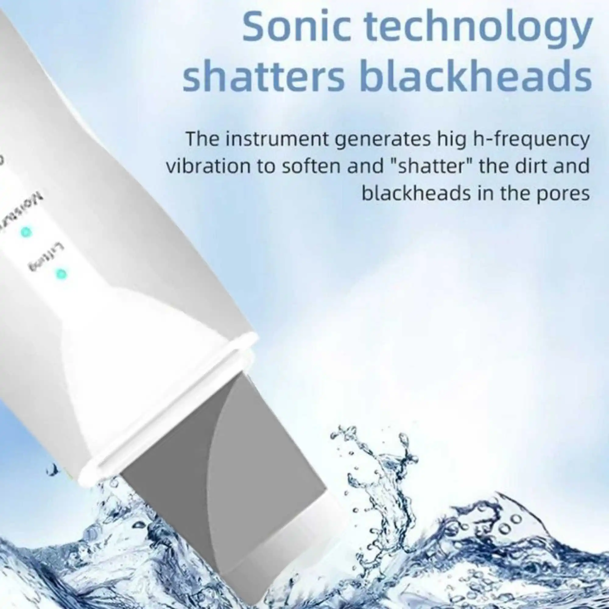 Facial Scrubber Skin Scrubber Deep Vibrate Facial Cleaner Shovel Spatula Not Ultrasonic Face Scrubber Peeling Blackhead Remover Facial Massager