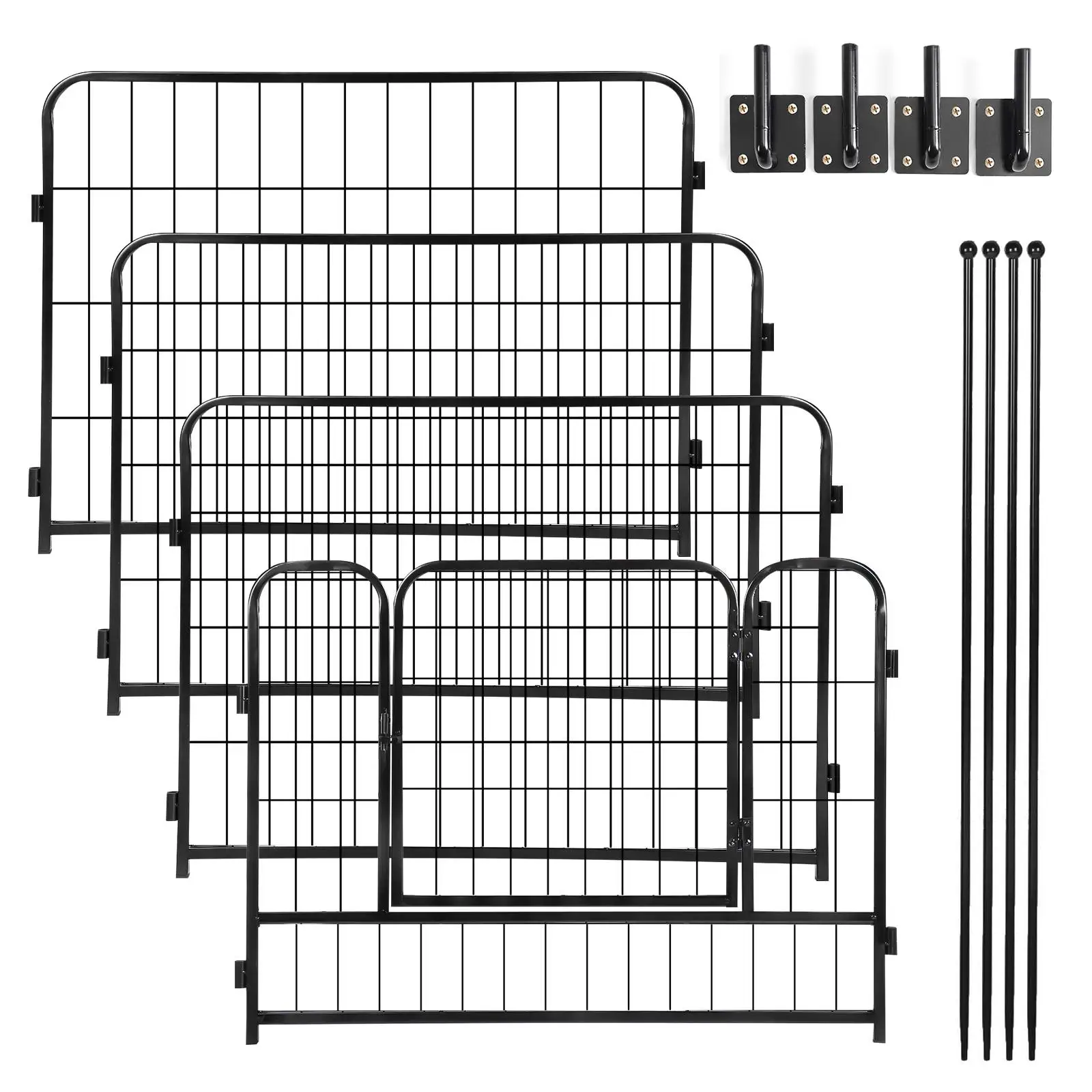 

PawGiant Heavy Duty Dog Playpen 32x24Inch 4 Panels Metal Foldable Indoor Outdoor Exercise Pet Fence Barrier for Home Garden Yard