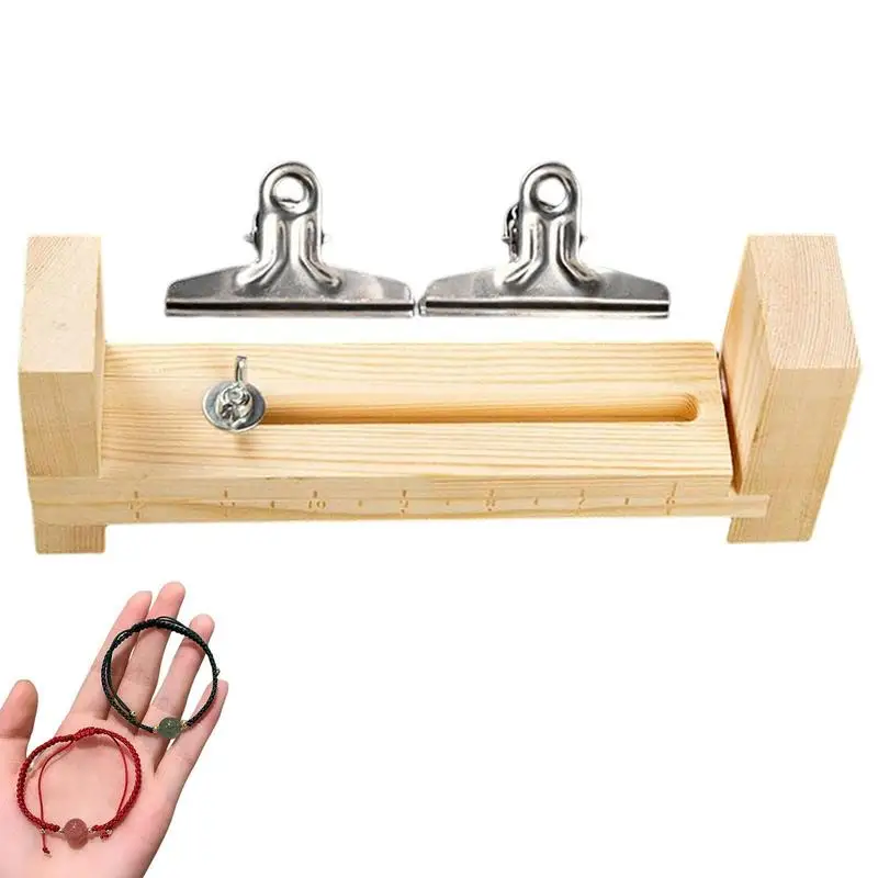 Kit Per La Creazione Di Braccialetti Paracord Fissi Paracord Con 2 Clip Kit Paracord Intrecciato A Mano Nodo In Corda Intrecciata In Legno Regolabile 