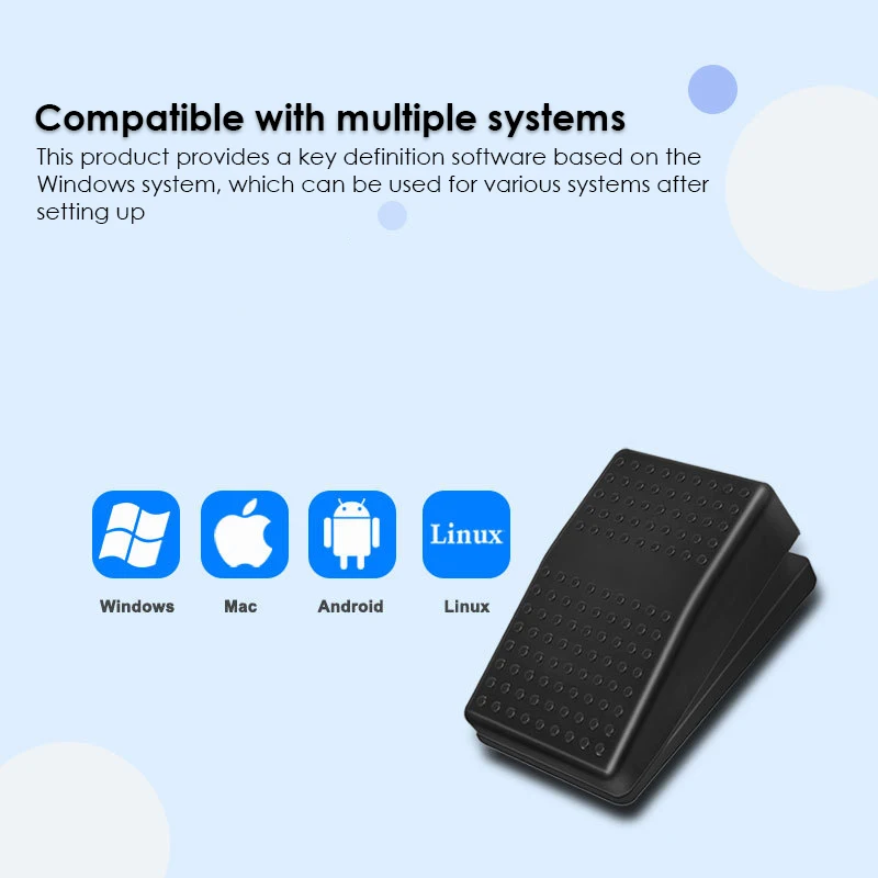 2M USB Foot Pedal Control Switcher For Computer Multimedia String Ultrasound Image PC Game Pre-Program Keyboard Mouse Adapter