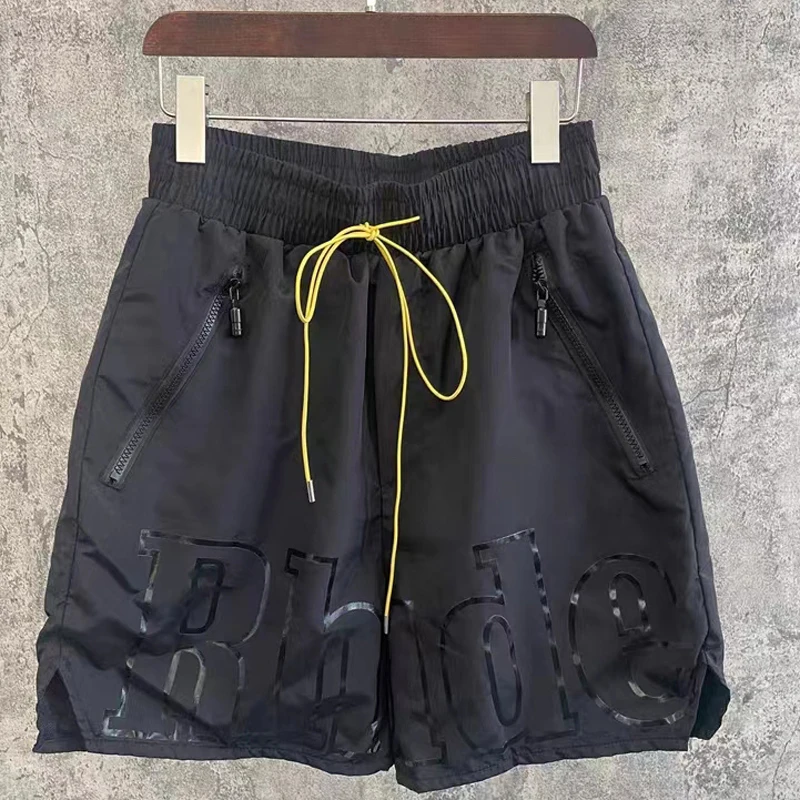 

Y2k All-Match Rhude Shorts High Quality Elastic Waist Comfort Short Pants Inner Breathable Mesh Cloth Casual Trousers Men Women