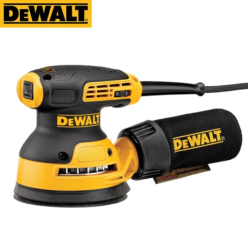 Dewalt DWE6423 280W Classic Random Orbit Sander Variable Speed 5-Inch With Dust Collection For Wood Working 220V 300w random orbit sander 2 5 amp orbital sander with 6 variable speeds 5000 13000 opm 20pcs sanding discs