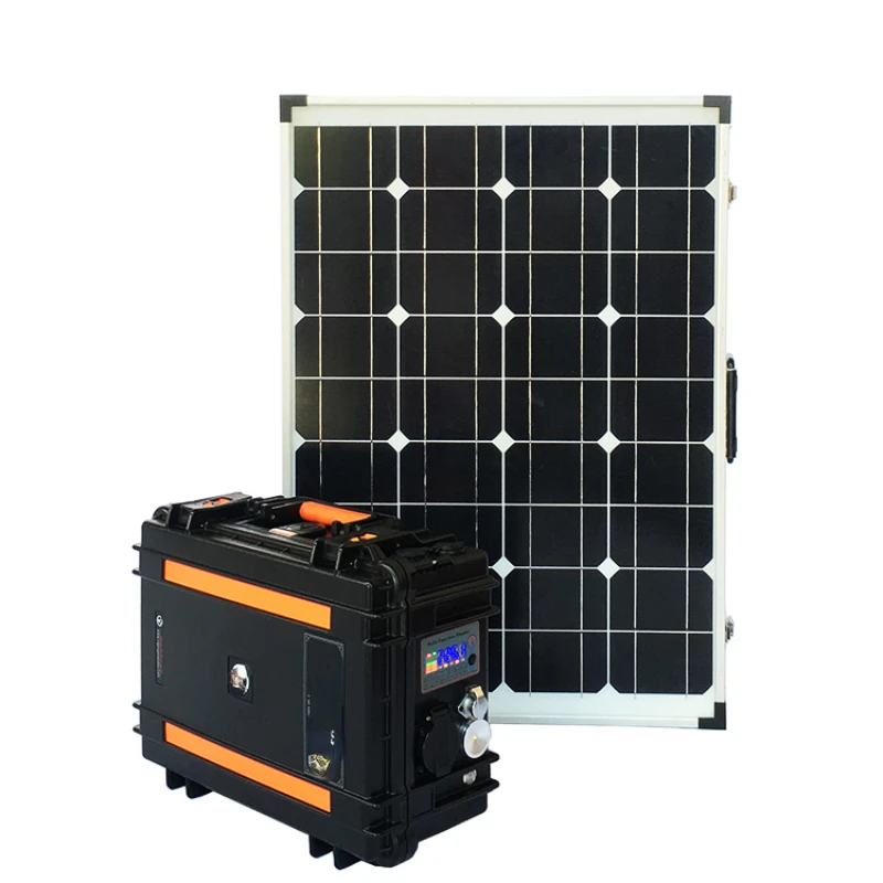 

Portable Power Station Solar Generator 2000W Lithium Battery Power Pack 220v Schoolbag Car Design Carring Trolley