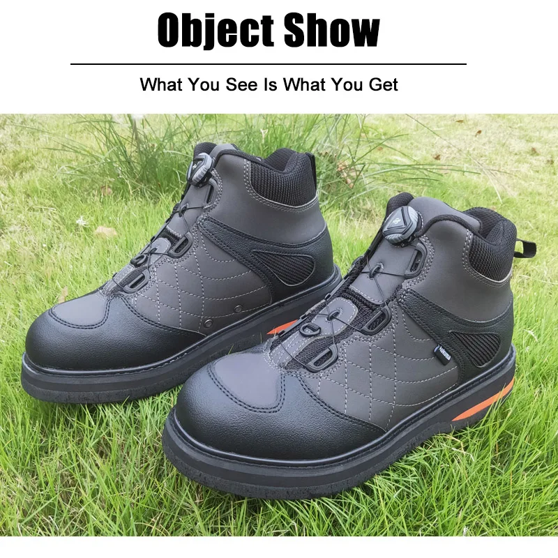 Fishing Boots Self-lock Lace Felt Sole For Fly Waders Hunting Hiking Reef Rock