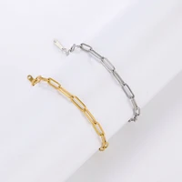 Skyrim Friendship Paperclip Link Chain Men Women Girls Stainless Steel Gold Color Bracelets Minimalist Jewelry Valentine Gift - Image 6