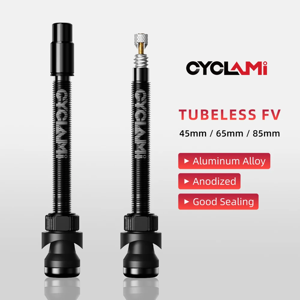 45 65 85 mm Tubeless Valves Bicycle Aluminum Alloy Presta Nipples Removable Core Air Valve for Road MTB Mountain Bike CYCLAMI