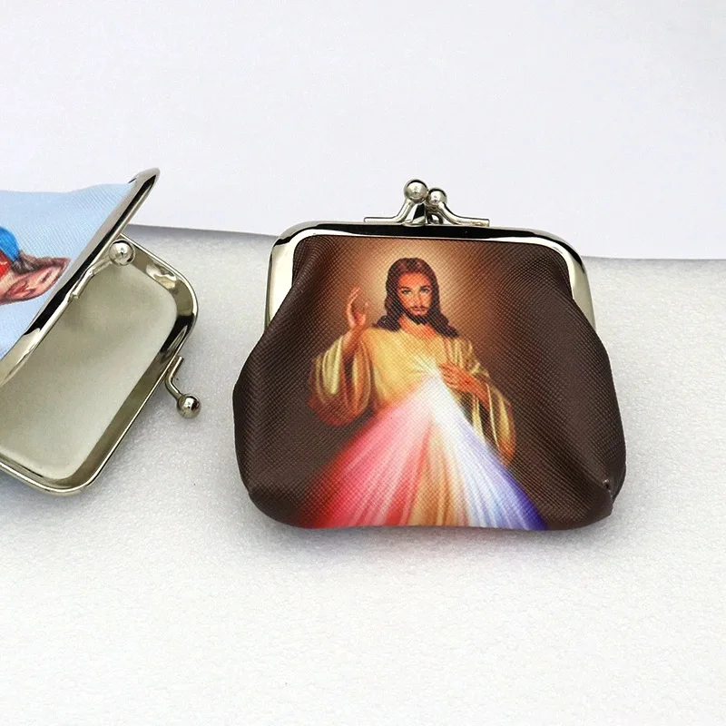 Borsa Portamonete Stampata per Grani del Rosario, Borsa Porta Gioielli Religiosi per Monete, per Uso Quotidiano e Personale - immagine 4