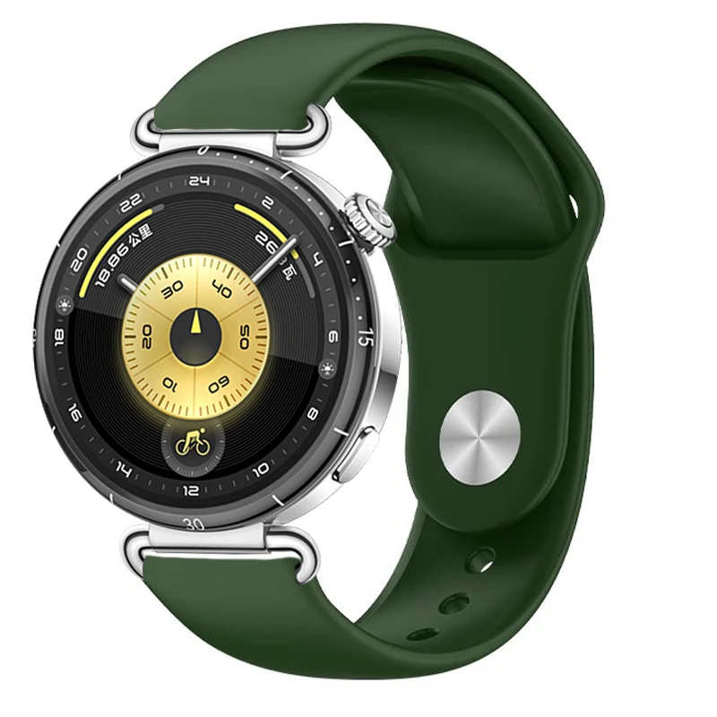 Breathable 18mm Silicone Sports Watch Strap - Comfortable Wristband for 41mm Smartwatches