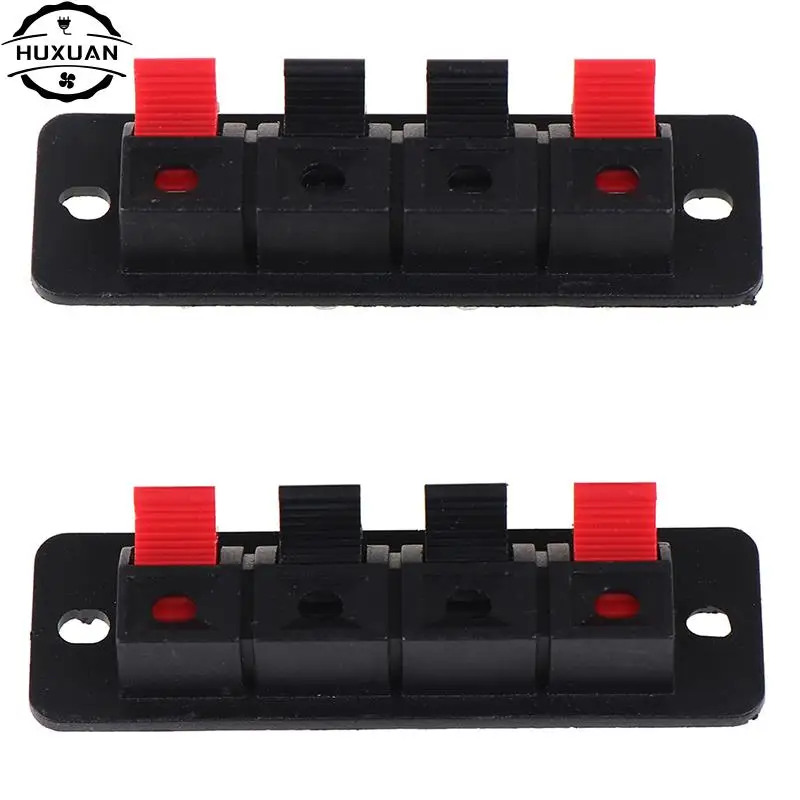 2 Pcs/lot Hot 4 Positions Connector Terminal Push In Jack Spring Load Audio Speaker Terminals Breadboard Clip