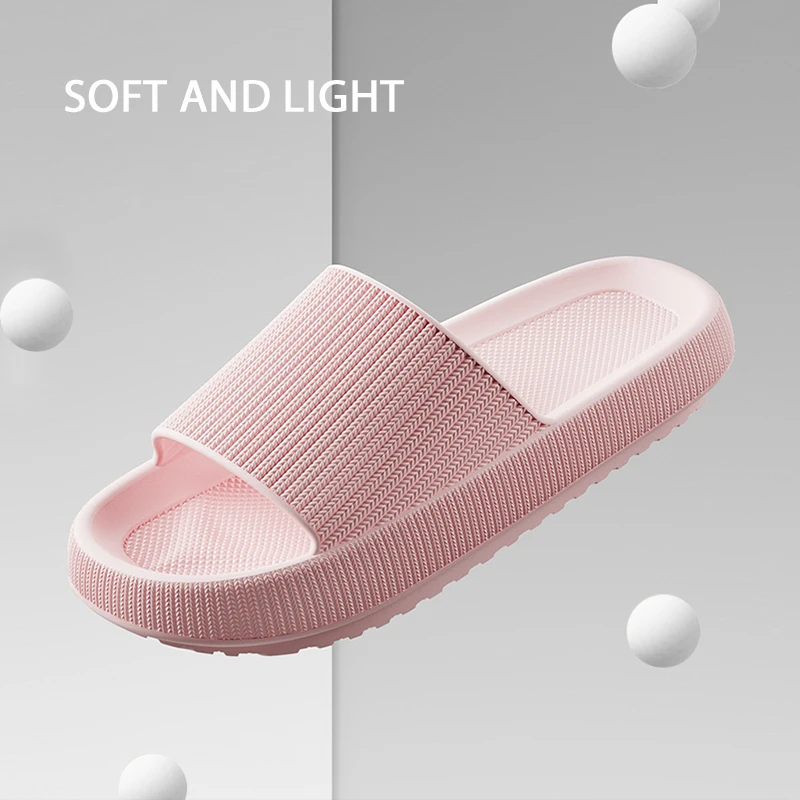 Summer Women Fashion Thick Platform Slippers Soft Sandals Beach Vacation Casual Shoes Non-Slip EVA Men Outdoor summer sandals