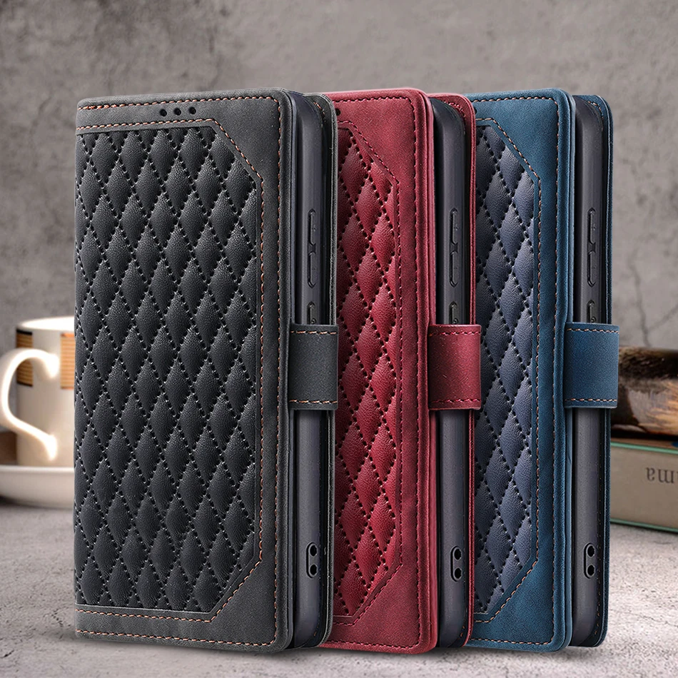 Luxury Leather Wallet Phone Case with Card Holder and Magnetic Closure - Premium Book Flip Cover
