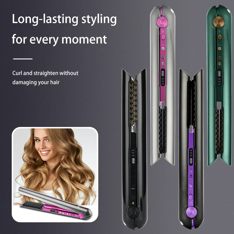 Cordless hair straightener curling iron dual-use multi-speed adjustable thermostat straight curling iron portable dual sensor 0 10v air proportional valve thermostat for 24v 95 240v 3 speed fan coil units air conditioning