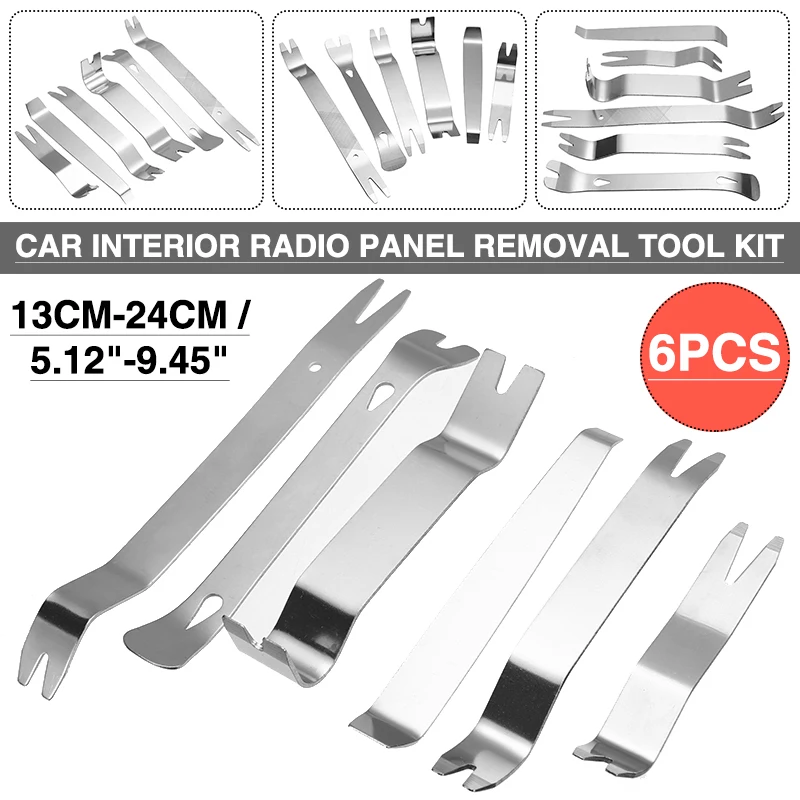 

6pcs Car Interior Disassembly Tools Stainless Steel Stripping Tool Automotive Snap Trim Panel Cars Accessories