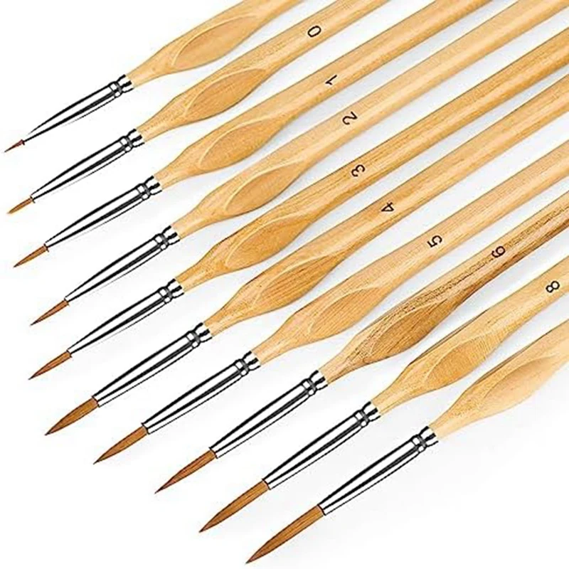

Miniature Paint Brushes, 11PC Fine Detail Paint Brush Set, Mini Small Painting Brushes for Art,Crafts,Acrylic,Watercolor