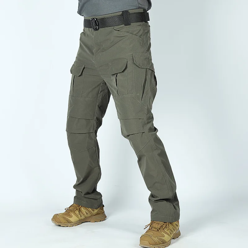 summer Multi-pocket Work Tactical Pants Men Outdoor Waterproof Sports Hiking Climbing Pants Combat Military Cargo Trousers