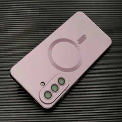 Luxury Matte TPU Protective Phone Case - Elegant Finish Cover for Galaxy S23+ (Pink)