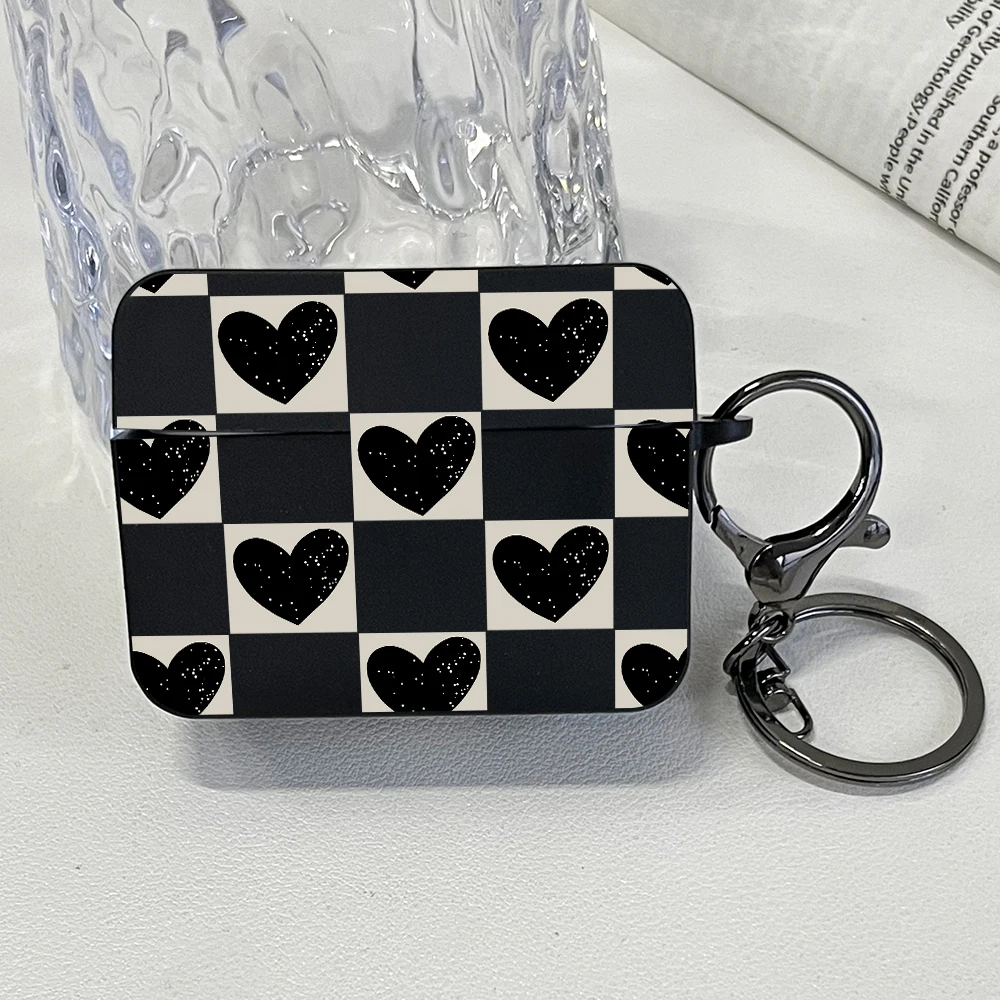 Black Retro Checkerboard Earphone Case for AirPods