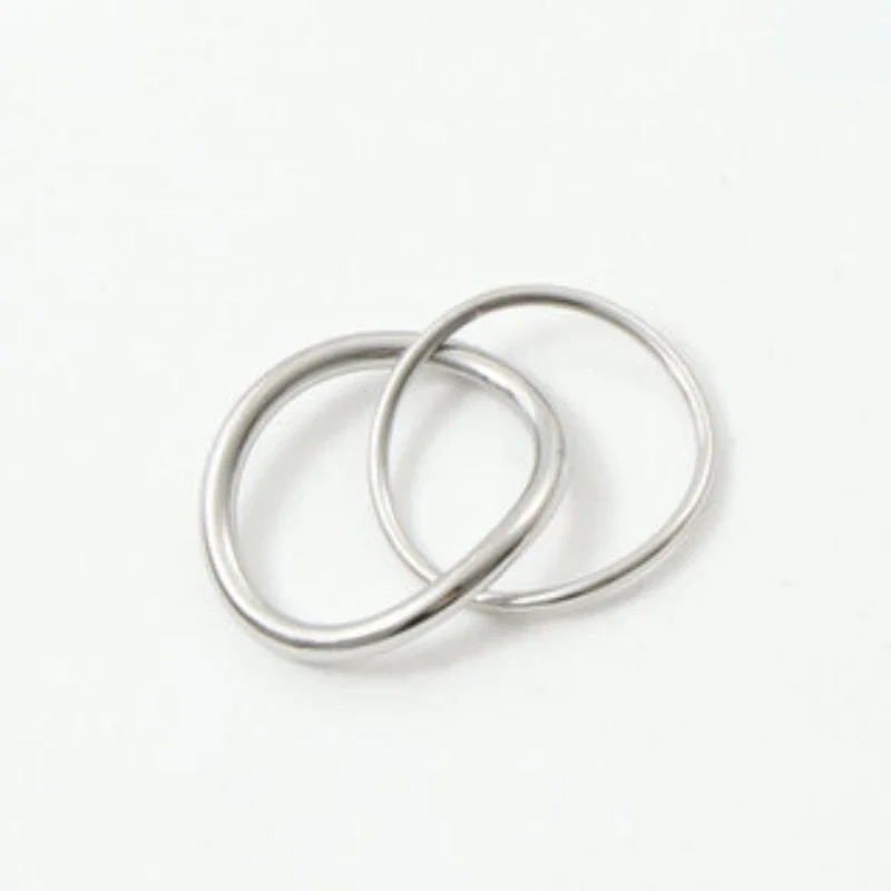 New Simple High End PVD Non Tarnish Double -layer Gold Silver Color Ring Stainless Steel Ring for Women 3