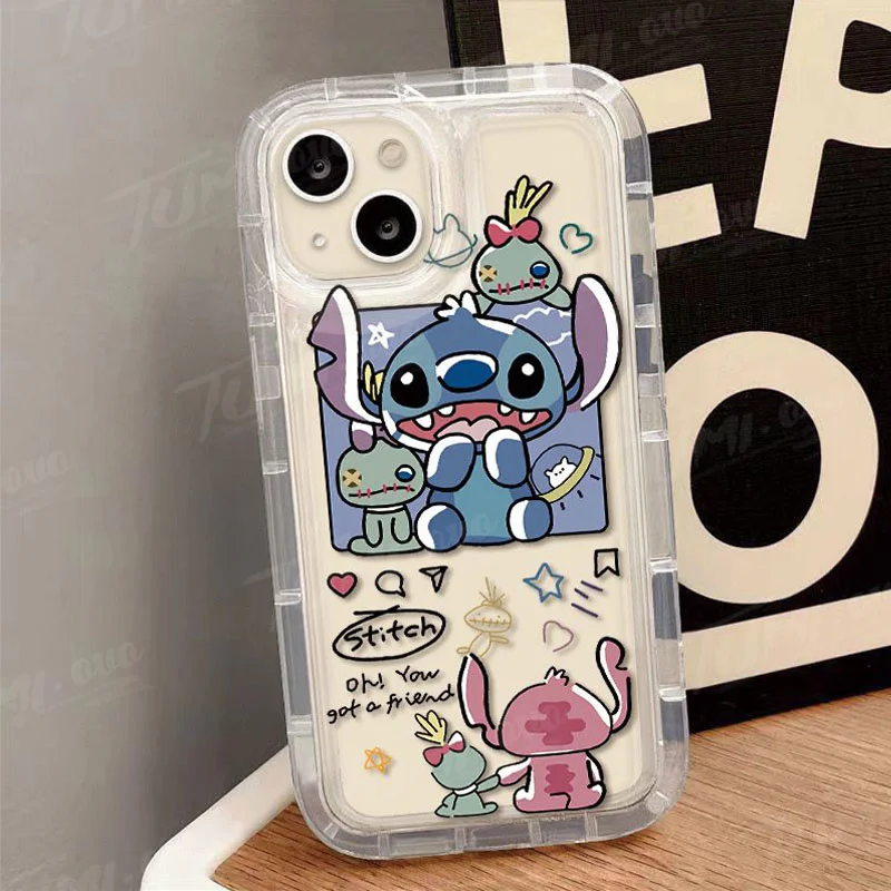 thumbnail image 1 of Lovely Disney Stitch Phone Case for Samsung Galaxy S24 Ultra S23 S22 S21 FE S20 Plus Note 20 10 Pro A34 A54 A33 A53 Clear Cover, 1 of 5