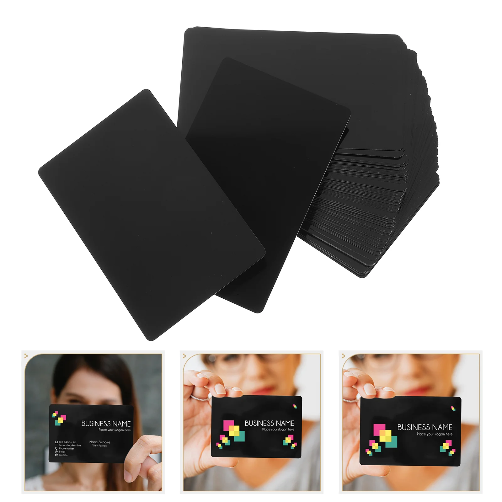 

Engraved Business Metal Name Blank Cards Business Cards Laser marking test business card carving and debugging material