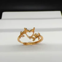 MeiBaPJ Inlay Heart-shaped 6mm Gemstone Fashion Ring Setting DIY Empty Holders for Women S925 Sterling Silver Fine Charm Jewelry 2