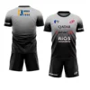 New men's Padel tennis t-shirt training suit advanced gradient shorts and T-shirt set summer quick drying sports two-piece set 2