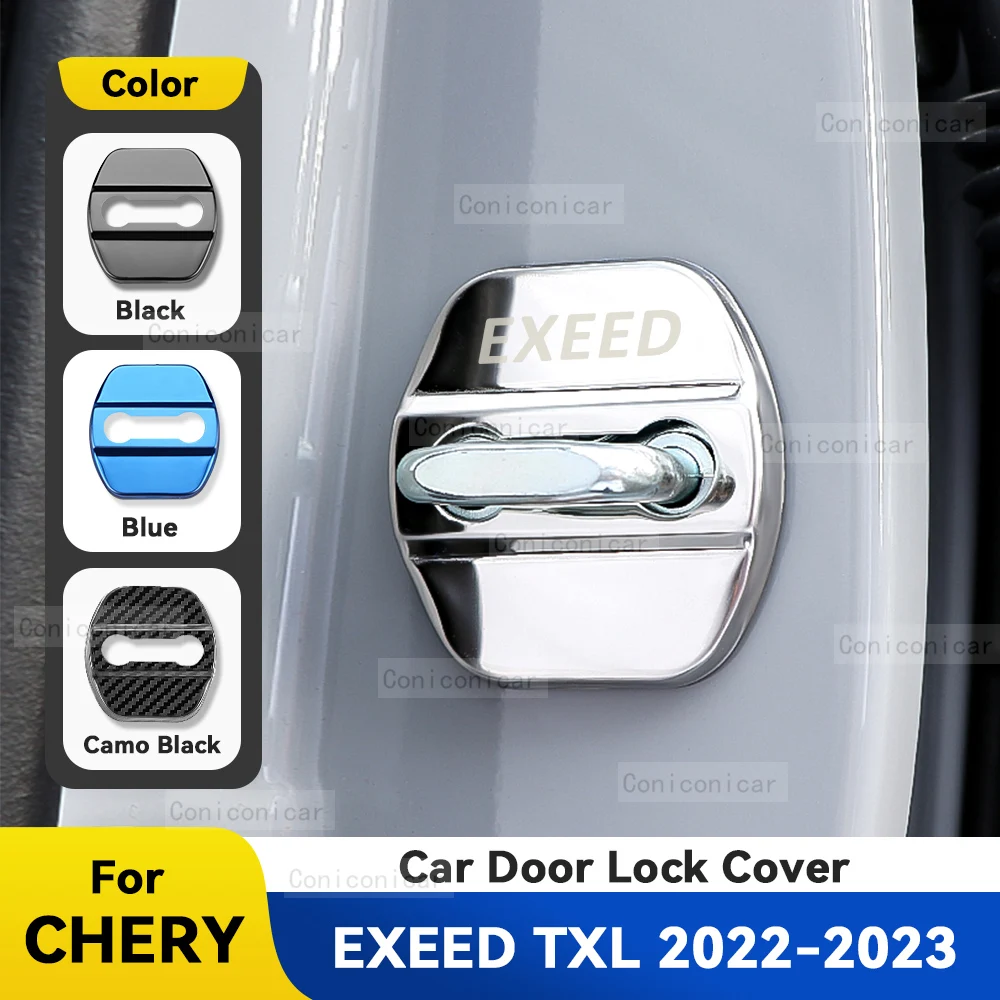 CarDoorLockBuckleCoverAntirustCoverDecorationStainlessSteel