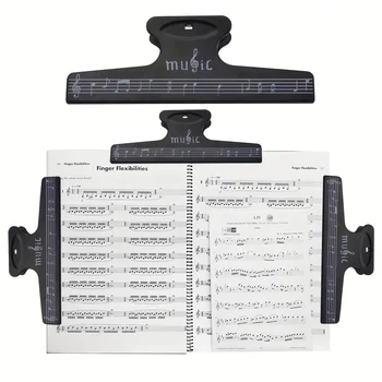 Clip per Nota Musicale, Clip per Notazione Musicale Premium, Clip per Libri, Clip per Cartelle di Cancelleria, Clip per Nota Musicale a Cinque Fili, Clip Fissa per Nota Musicale