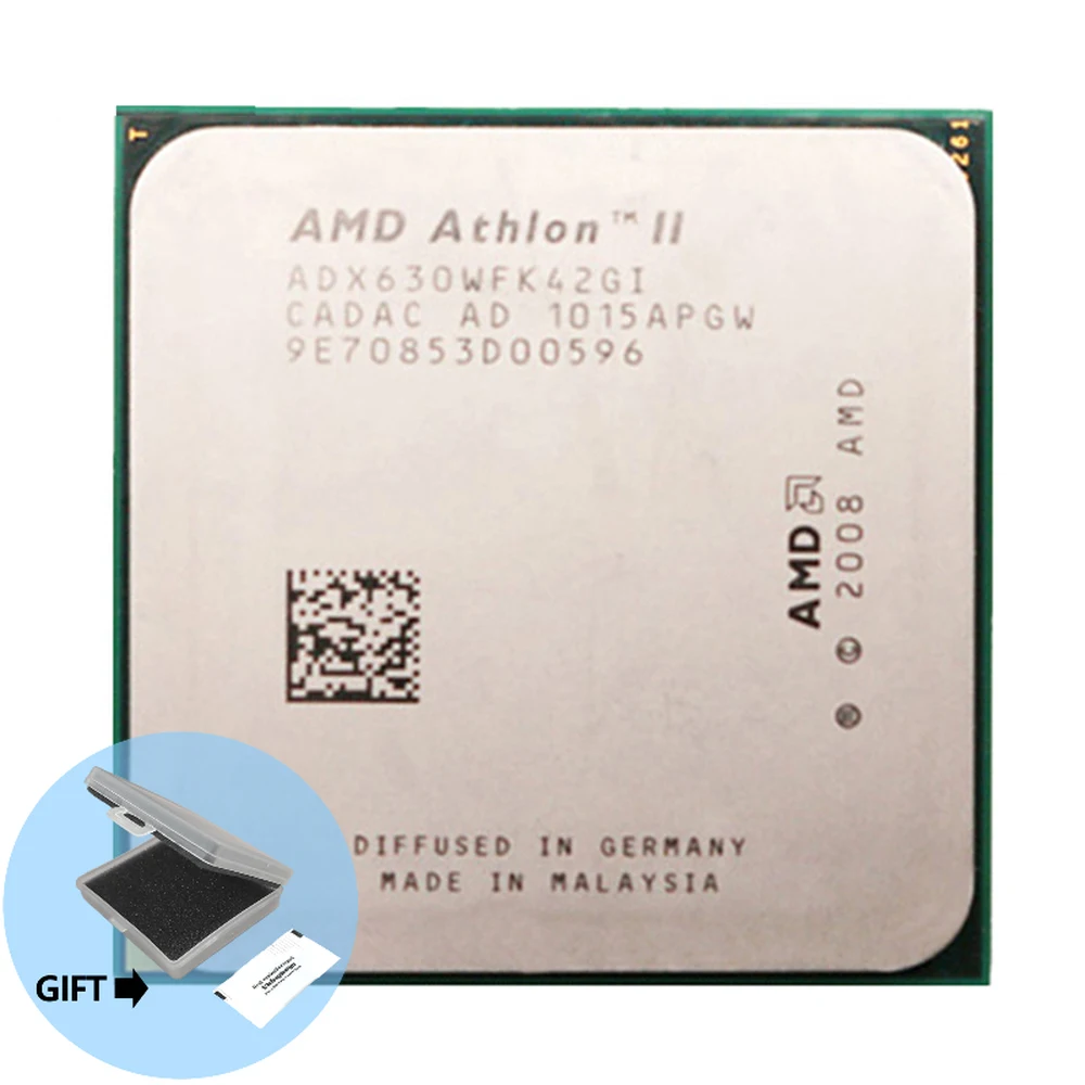 

Четырехъядерный процессор AMD Athlon II X4 630 2,8 ГГц ADX630WFK42GI разъем AM3
