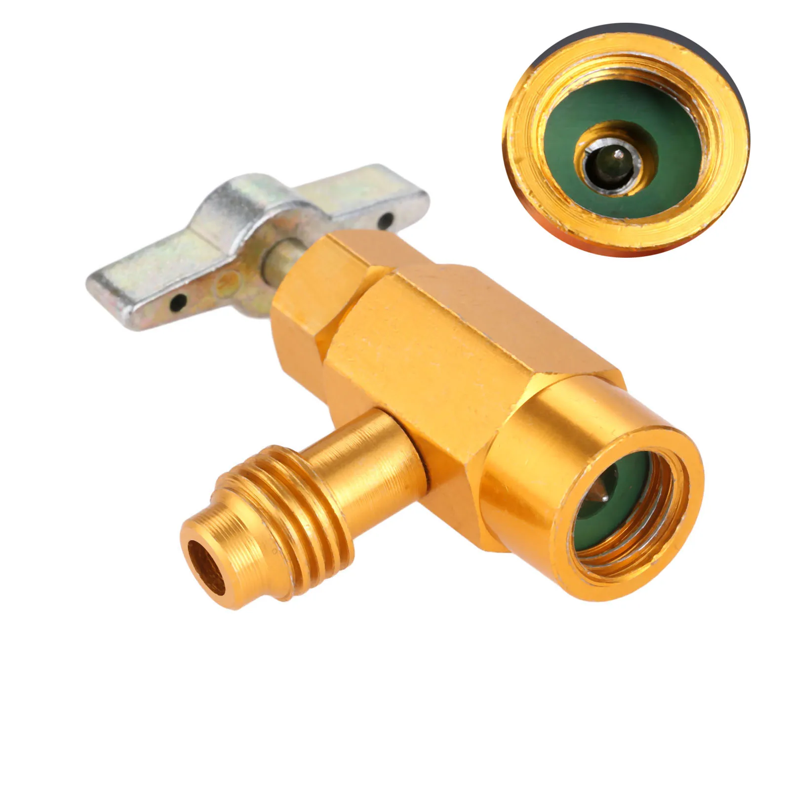 For R134A Refrigerant 1/2 ACME Threads 1/2" SAE Bottle Opener Adapter A