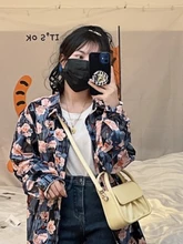  Shirts Women Print Korean Style All-match Spring Long Sleeve Daily Elegant Sweet Fashion Popular New Arrival Casual Cozy Retro 