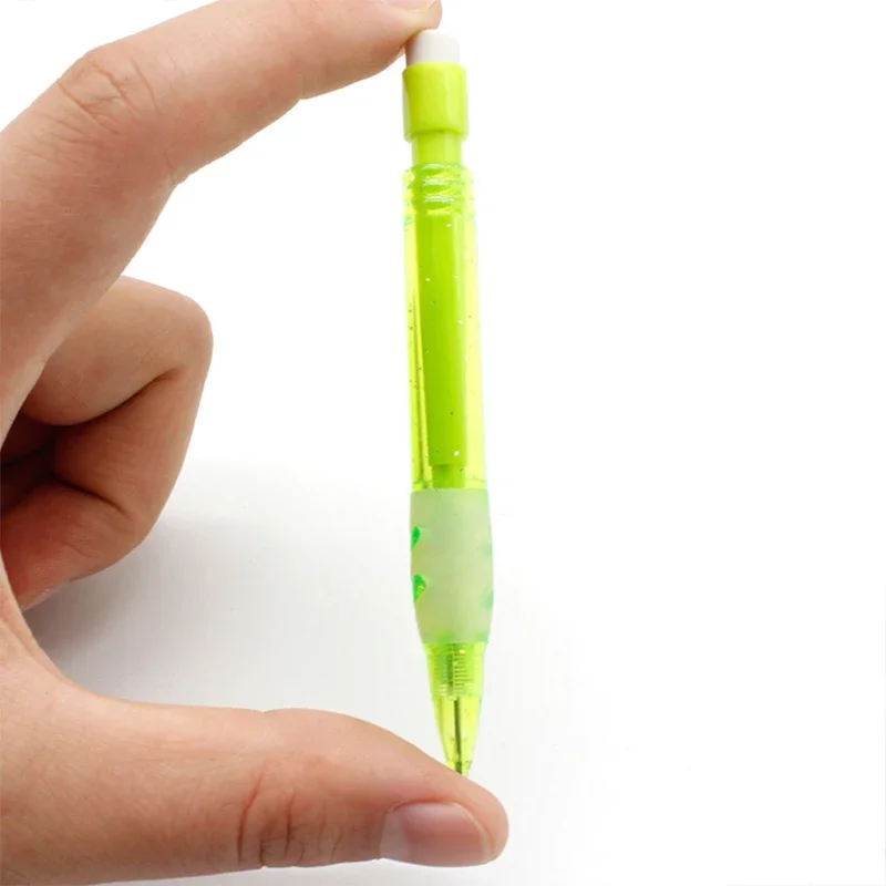 Mini Pocket Pen Short Push-out Core 0.7MM Mechanical Pen Transparent Color MBS Plastic Activity Pencil Kawaii Stationery 3