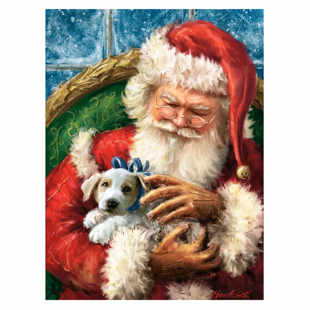 

5D Diamond Painting New Series Santa Claus 2023 Christmas Decoration Home Decoration Cross Stitch Kit Diamond Art Painting