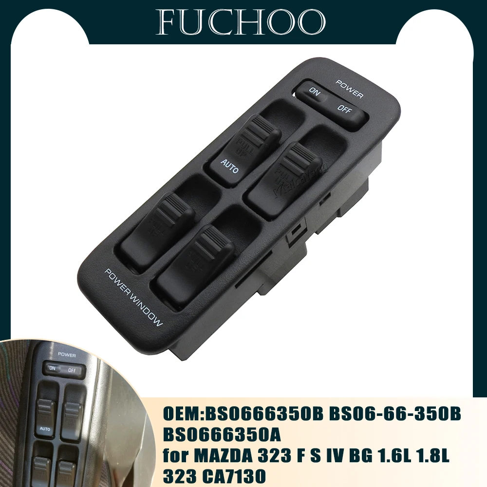Car Accessories for MAZDA 323 F S IV BG CA7130 Left Hand Driver Electric Power Window Switch