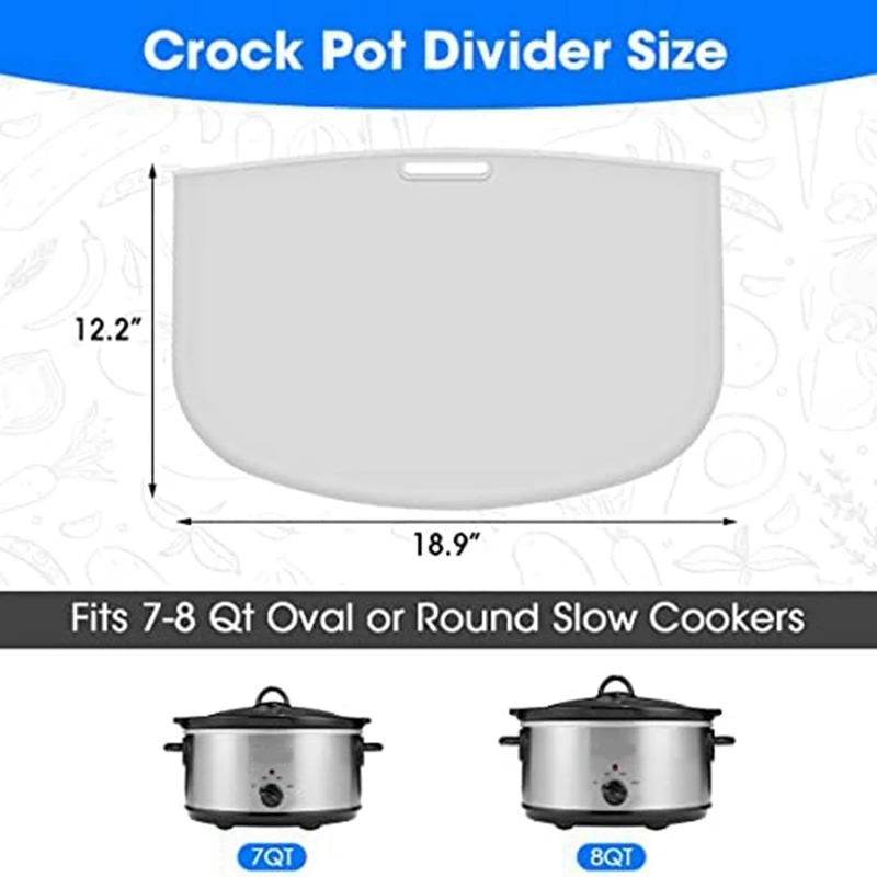 Dropship 1pc Slow Cooker Divider Liner Fit 6 QT Crockpot; Reusable